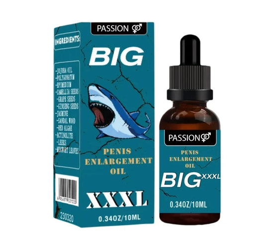 Passion Plug Shark XXXL Penis Enlargment Oil Permanent Thickening Massage Oil