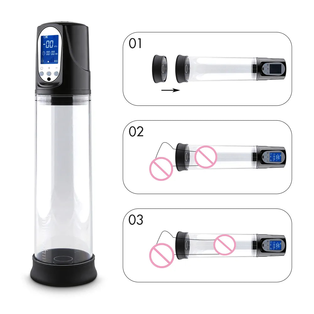 Electric Penis Pump Penis Enlargement Trainer Massager