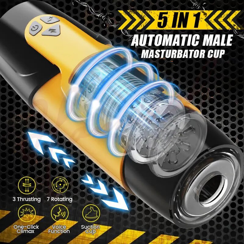 Automatic Male Masturbator 7 Thrusting & Rotating Modes